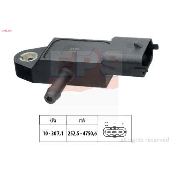 Capteur, pression des gaz échappement EPS 1.993.348 pour FORD TRANSIT 2.4 TDCi - 115cv