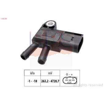Capteur, pression des gaz échappement EPS OEM 227715DB0B