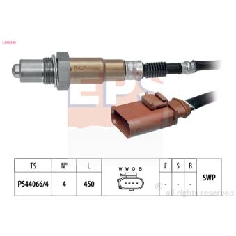 Sonde lambda EPS 1.998.348 pour PEUGEOT PARTNER 1.0 TSI - 110cv