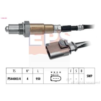 Sonde lambda EPS 1.998.350 pour VOLKSWAGEN SCIROCCO 1.4 TSI - 150cv