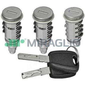 Jeu de cylindres de serrures MIRAGLIO 80/1217 pour FIAT STILO 1.9 JTD - 126cv