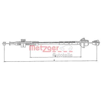 Câble d'accélération METZGER OEM 6168454 Câble d'accélération METZGER OEM 6168454