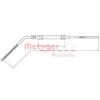 Tirette à câble, frein de stationnement METZGER 10.4134 pour BMW Série 3 316 i - 102cv