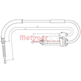 Tirette à câble, frein de stationnement arrière gauche METZGER 10.4307 pour MINI MINI CLUBVAN Cooper D - 112cv