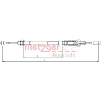 Tirette à câble, frein de stationnement METZGER OEM 4745V6