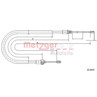 Tirette à câble, frein de stationnement METZGER OEM 4745Z3