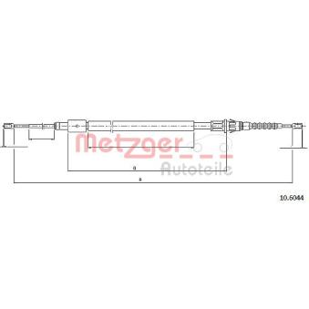 Tirette à câble, frein de stationnement METZGER OEM 474630