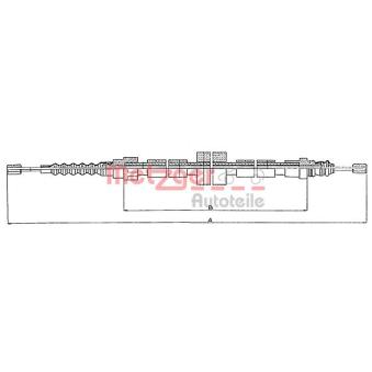 Tirette à câble, frein de stationnement METZGER 10.679 pour BMW Série 5 2.0 - 101cv