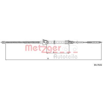 Tirette à câble, frein de stationnement METZGER OEM 6N0609721F