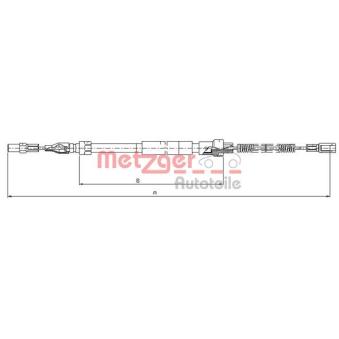 Tirette à câble, frein de stationnement METZGER OEM 293609701D Tirette à câble, frein de stationnement METZGER OEM 293609701D