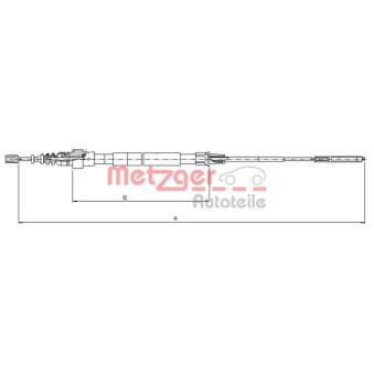 Tirette à câble, frein de stationnement METZGER OEM 357609721A