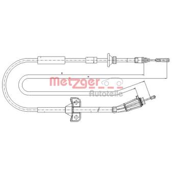 Tirette à câble, frein de stationnement METZGER 10.8185 pour VOLVO V70 2.4 T XC AWD - 200cv