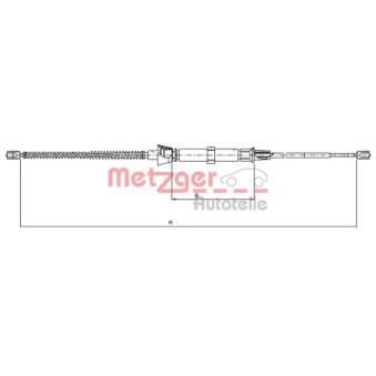 Tirette à câble, frein de stationnement METZGER 10.9034 pour SKODA OCTAVIA 1.8 - 125cv
