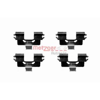 Kit d'accessoires, plaquette de frein à disque METZGER 109-1666 pour AUDI Q3 1.6 16V - 110cv