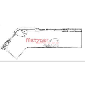 Tirette à câble, frein de stationnement arrière gauche METZGER OEM 522599