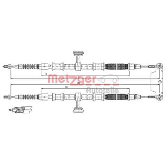 Tirette à câble, frein de stationnement METZGER 11.5944 pour SEAT LEON 1.8 - 110cv
