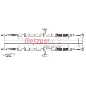 Tirette à câble, frein de stationnement METZGER 11.5945 pour OPEL VECTRA 3.2 V6 - 211cv