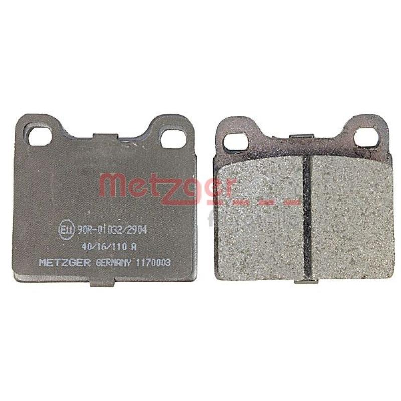 Jeu de 4 plaquettes de frein avant METZGER 1170003 - Visuel 2