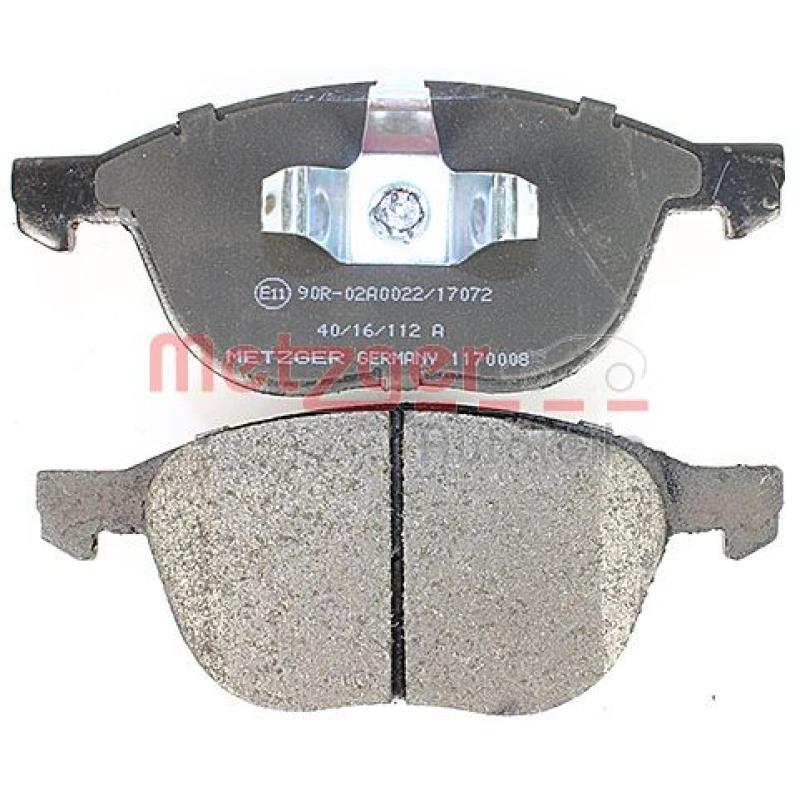 Jeu de 4 plaquettes de frein avant METZGER 1170008 - Visuel 2