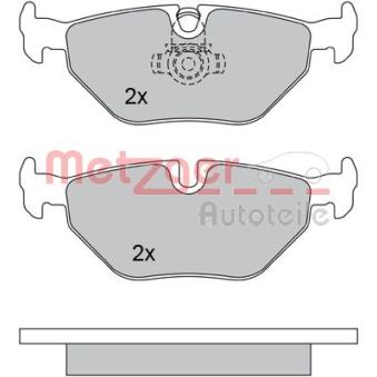 Jeu de 4 plaquettes de frein arrière METZGER OEM SFP100520