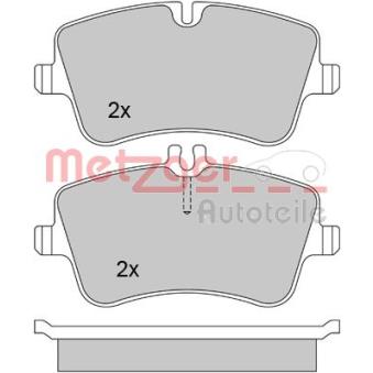 Jeu de 4 plaquettes de frein avant METZGER OEM 0034204520