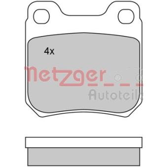 Jeu de 4 plaquettes de frein arrière METZGER OEM 1605047