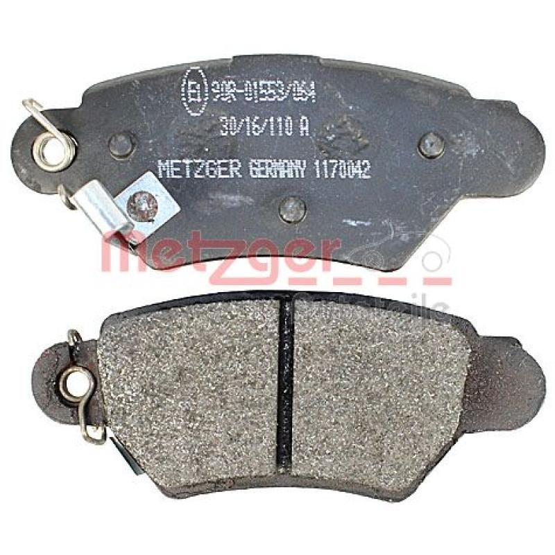 Jeu de 4 plaquettes de frein arrière METZGER 1170042 - Visuel 2