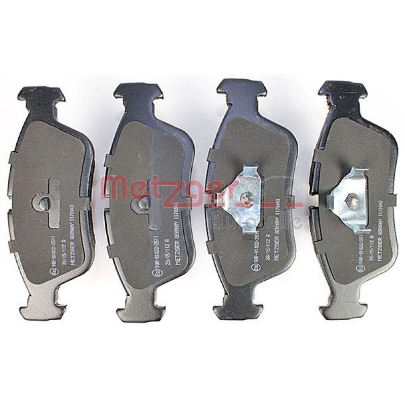 Jeu de 4 plaquettes de frein avant METZGER 1170043 - Visuel 1