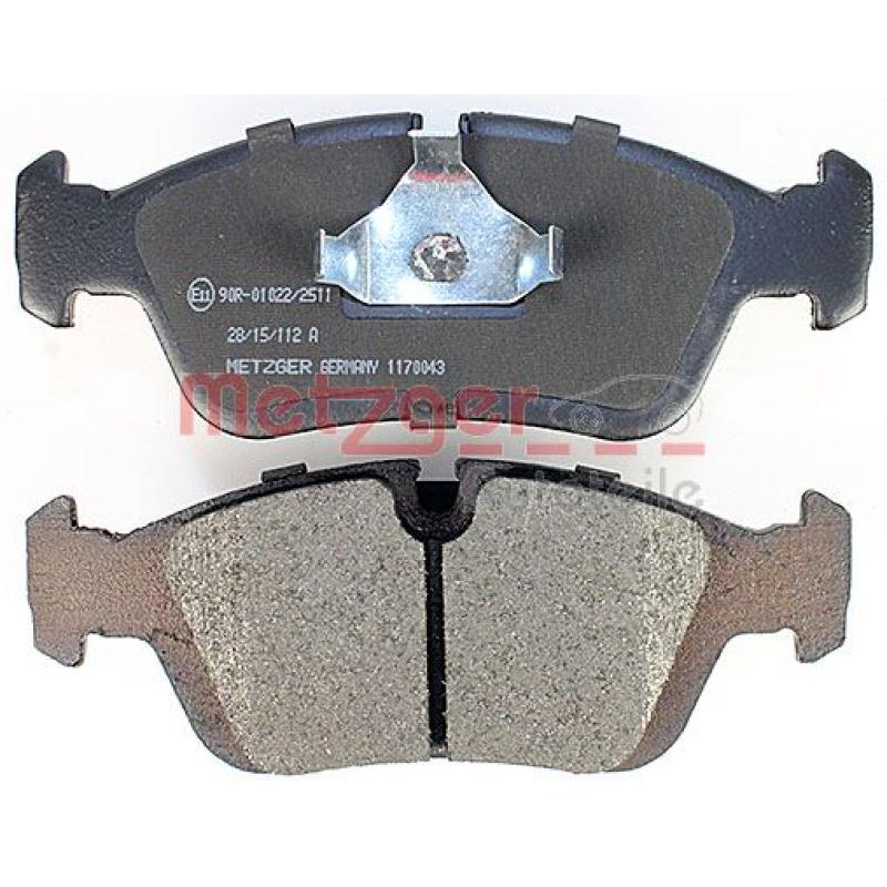 Jeu de 4 plaquettes de frein avant METZGER 1170043 - Visuel 2