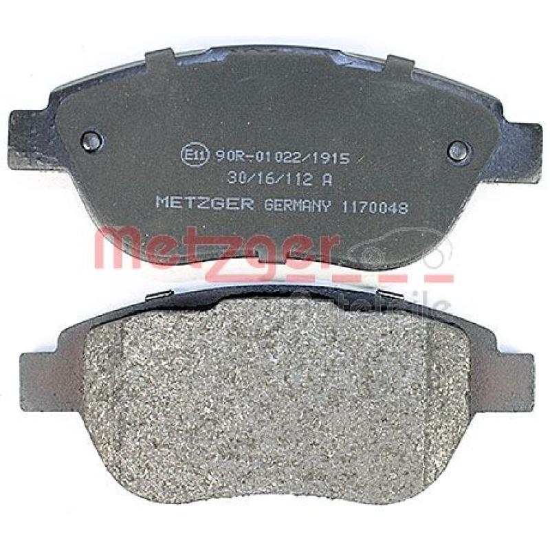 Jeu de 4 plaquettes de frein avant METZGER 1170048 - Visuel 2