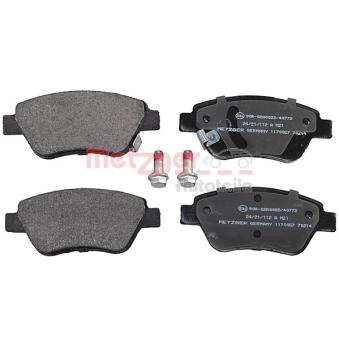 Jeu de 4 plaquettes de frein avant METZGER OEM 93191698