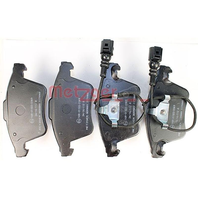 Jeu de 4 plaquettes de frein avant METZGER 1170068 - Visuel 1