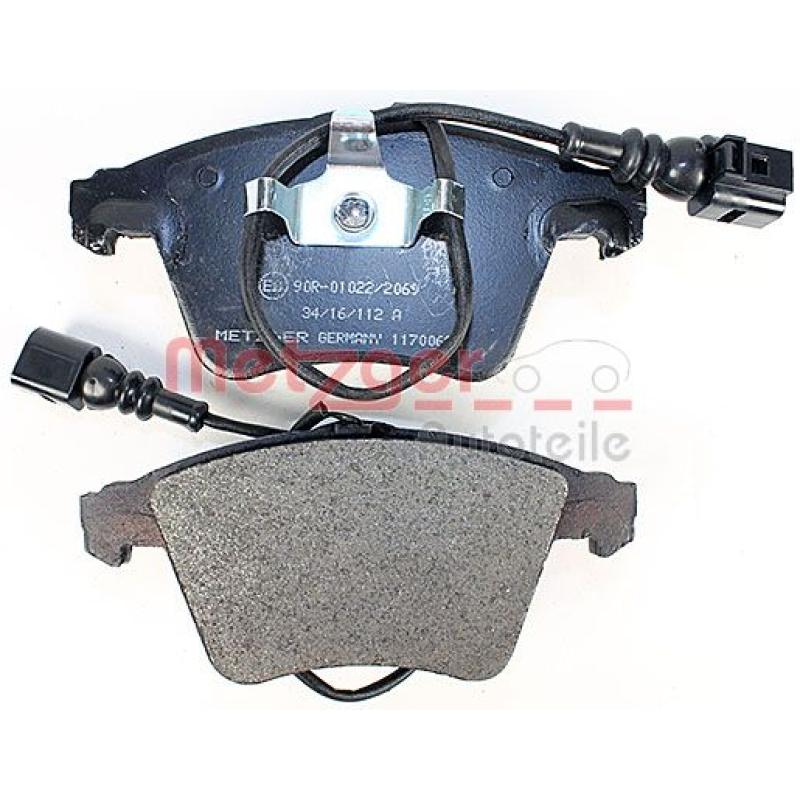 Jeu de 4 plaquettes de frein avant METZGER 1170068 - Visuel 2