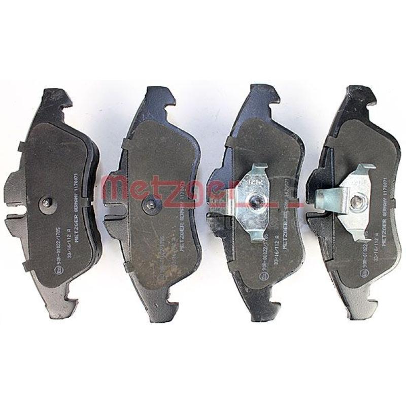 Jeu de 4 plaquettes de frein avant METZGER 1170071 - Visuel 1
