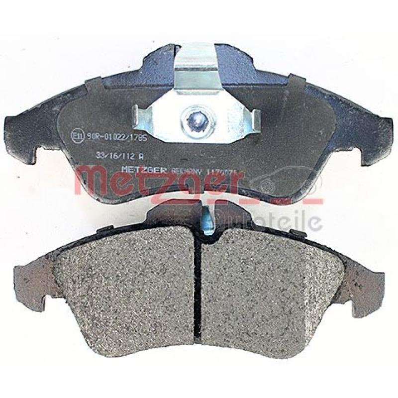 Jeu de 4 plaquettes de frein avant METZGER 1170071 - Visuel 2