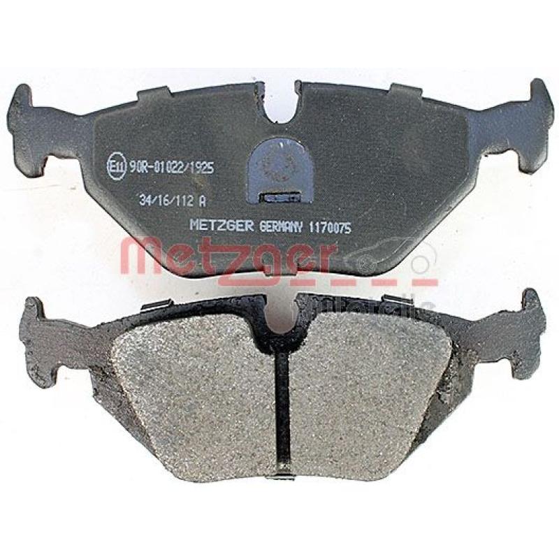 Jeu de 4 plaquettes de frein arrière METZGER 1170075 - Visuel 2
