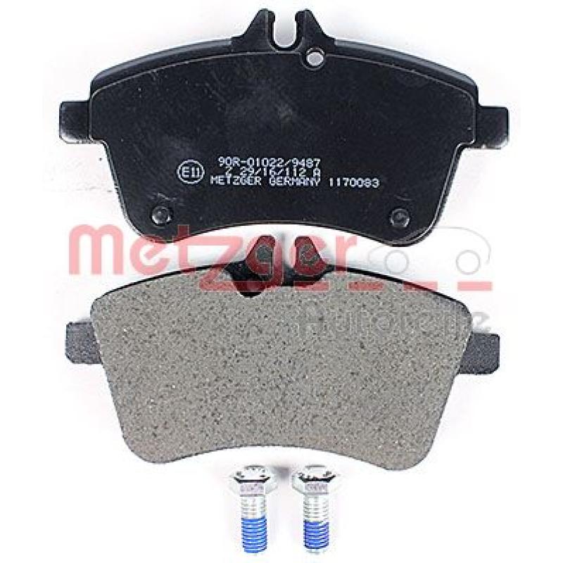 Jeu de 4 plaquettes de frein avant METZGER 1170083 - Visuel 2