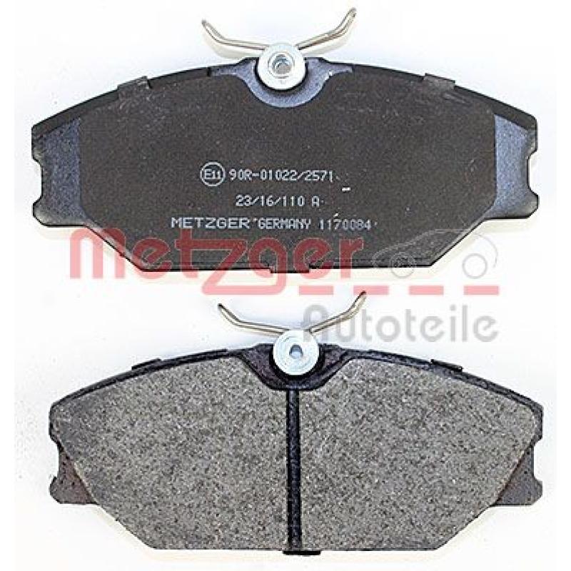 Jeu de 4 plaquettes de frein avant METZGER 1170084 - Visuel 2