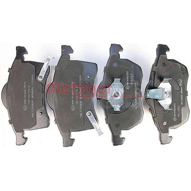 Jeu de 4 plaquettes de frein avant METZGER 1170091 - Visuel 1