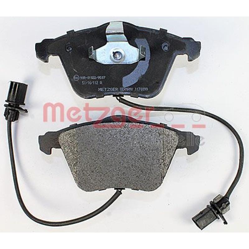 Jeu de 4 plaquettes de frein avant METZGER 1170099 - Visuel 2