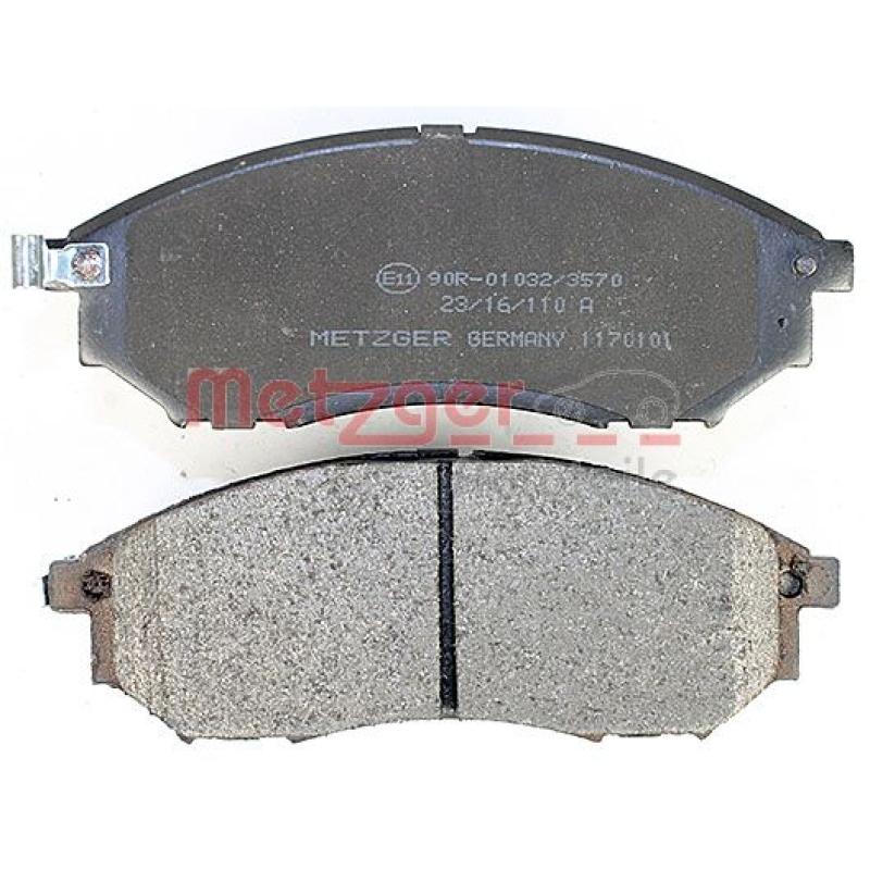 Jeu de 4 plaquettes de frein avant METZGER 1170101 - Visuel 2
