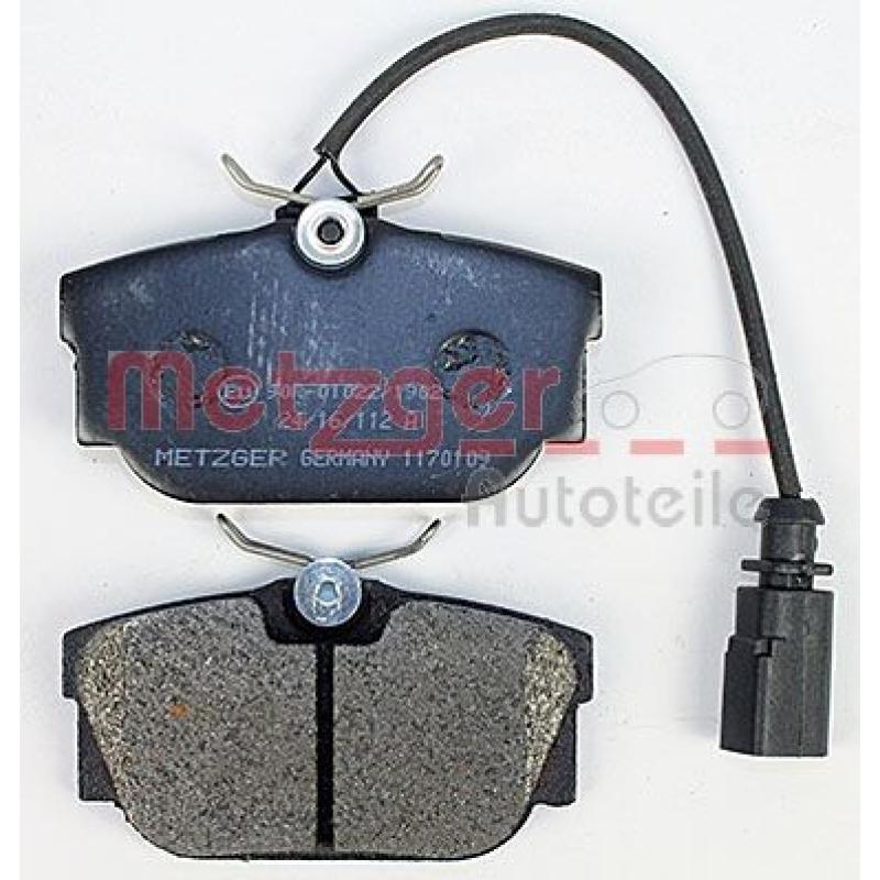 Jeu de 4 plaquettes de frein arrière METZGER 1170109 - Visuel 2