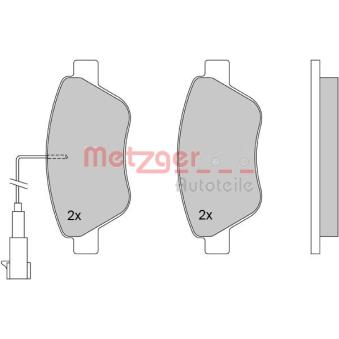 Jeu de 4 plaquettes de frein avant METZGER OEM 77366134