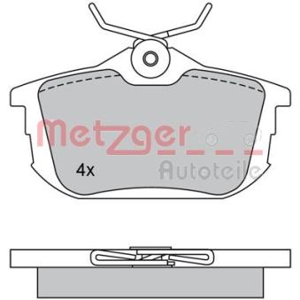 Jeu de 4 plaquettes de frein arrière METZGER OEM 30850978 Jeu de 4 plaquettes de frein arrière METZGER OEM 30850978