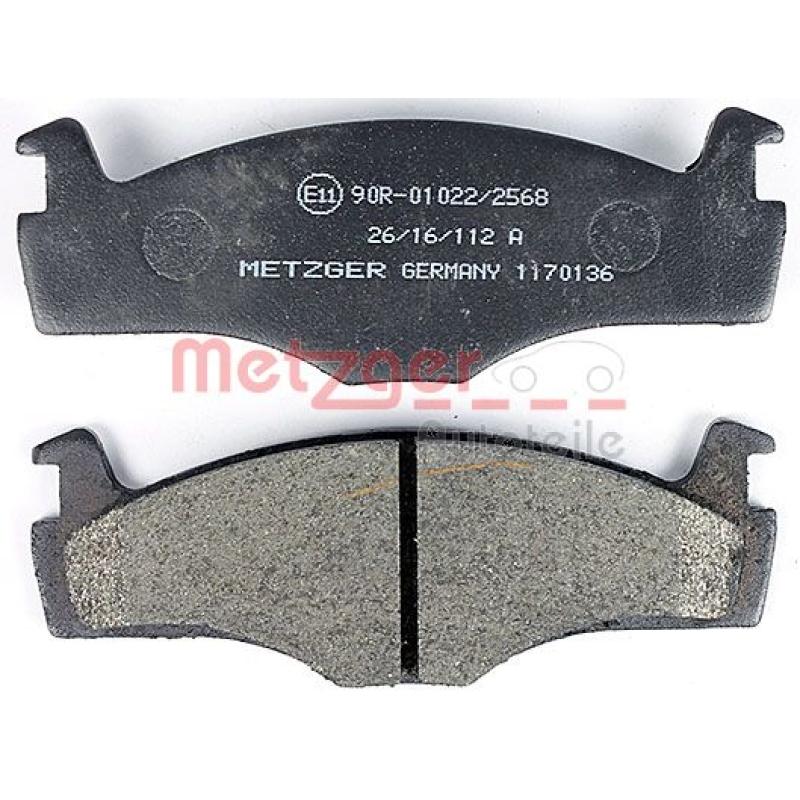 Jeu de 4 plaquettes de frein avant METZGER 1170136 - Visuel 2