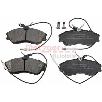 Jeu de 4 plaquettes de frein avant METZGER OEM 1611335080