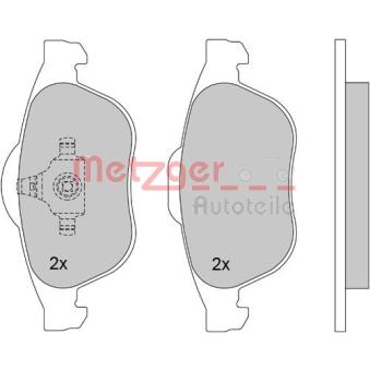 Jeu de 4 plaquettes de frein avant METZGER OEM 7701209809