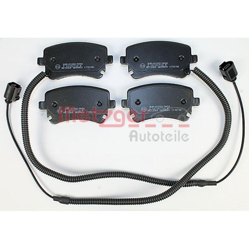 Jeu de 4 plaquettes de frein arrière METZGER 1170190 - Visuel 1