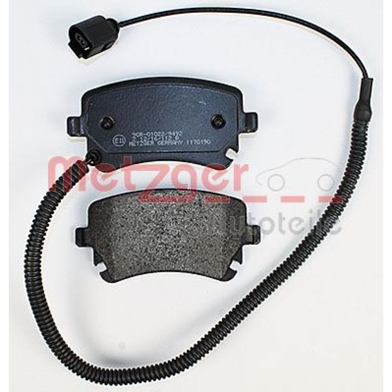 Jeu de 4 plaquettes de frein arrière METZGER 1170190 - Visuel 2