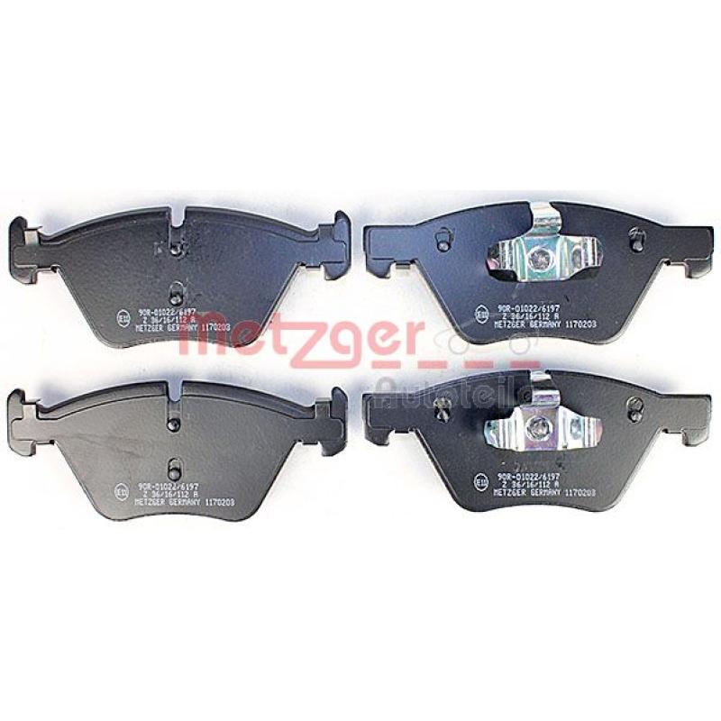 Jeu de 4 plaquettes de frein avant METZGER 1170203 - Visuel 1